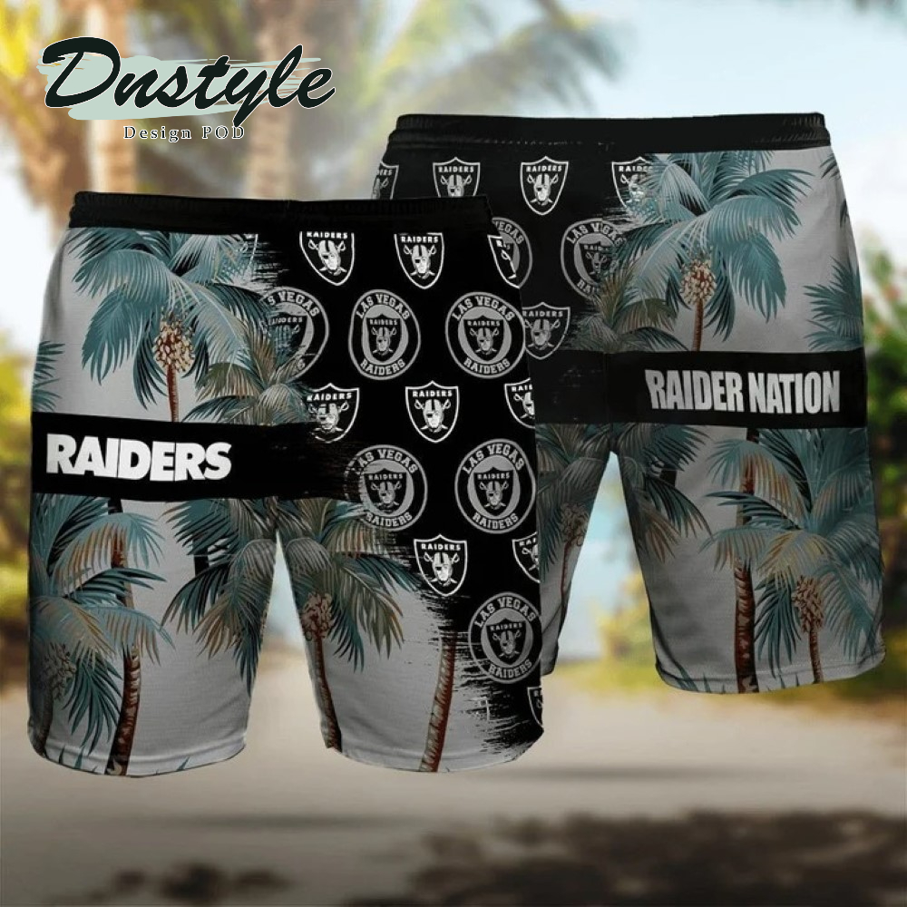 Las Vegas Raiders Raider Nation Hawaiian Beach Short