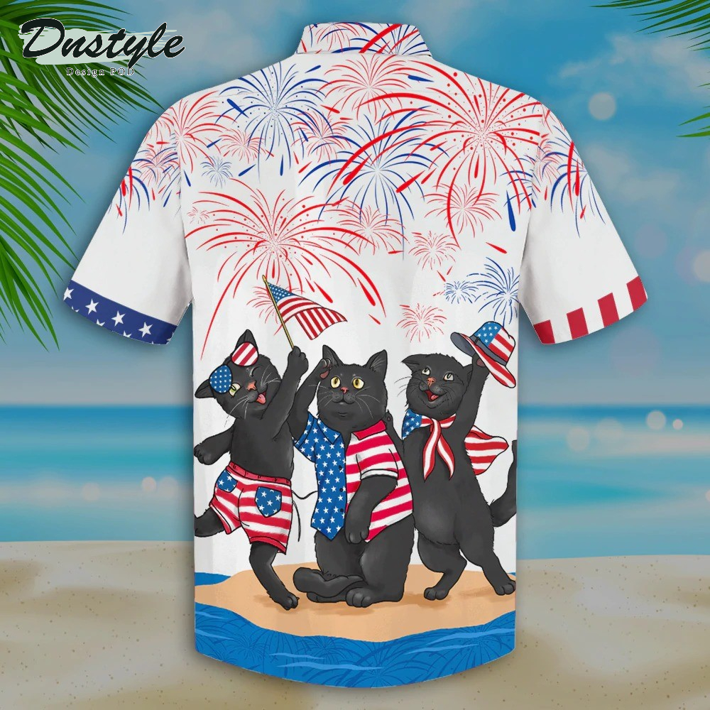 Black Cat Independence Day Is Coming Hawaiian Shirt
