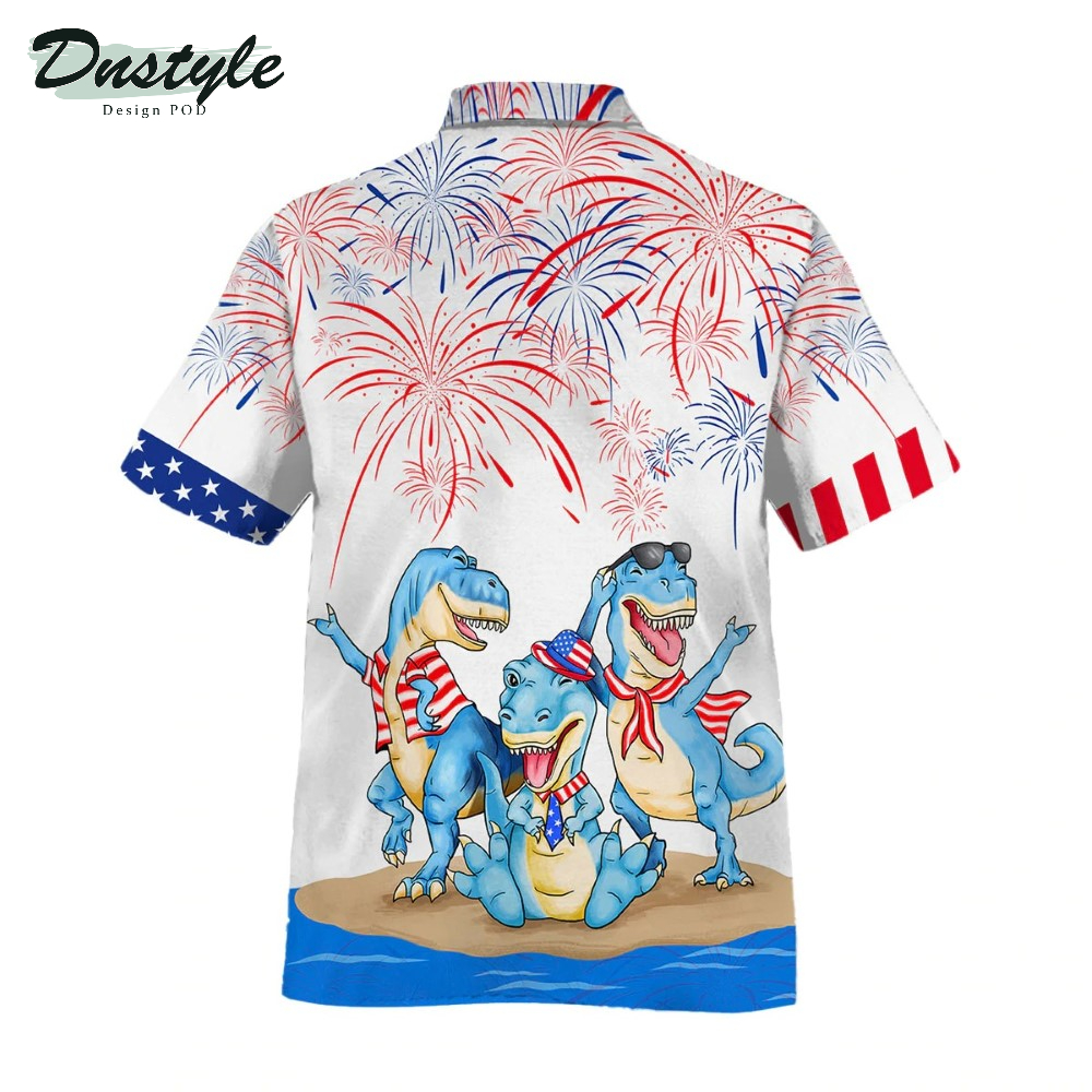 Dinosaur 4th of July Hawaiian Shirt
