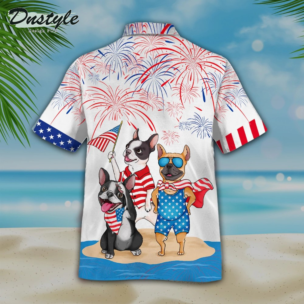 French Bulldog 4th of July Hawaiian Shirt