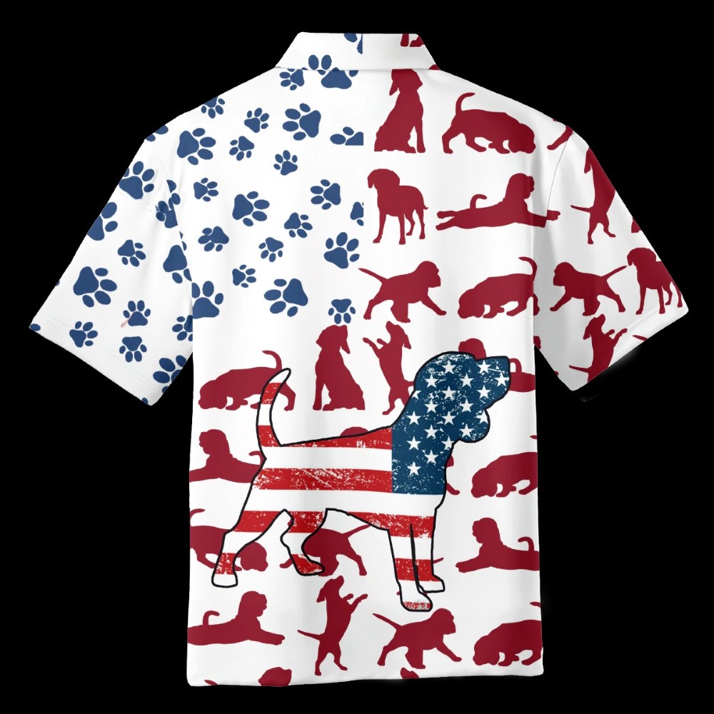 Beagles Dog American Flag Hawaiian Shirt
