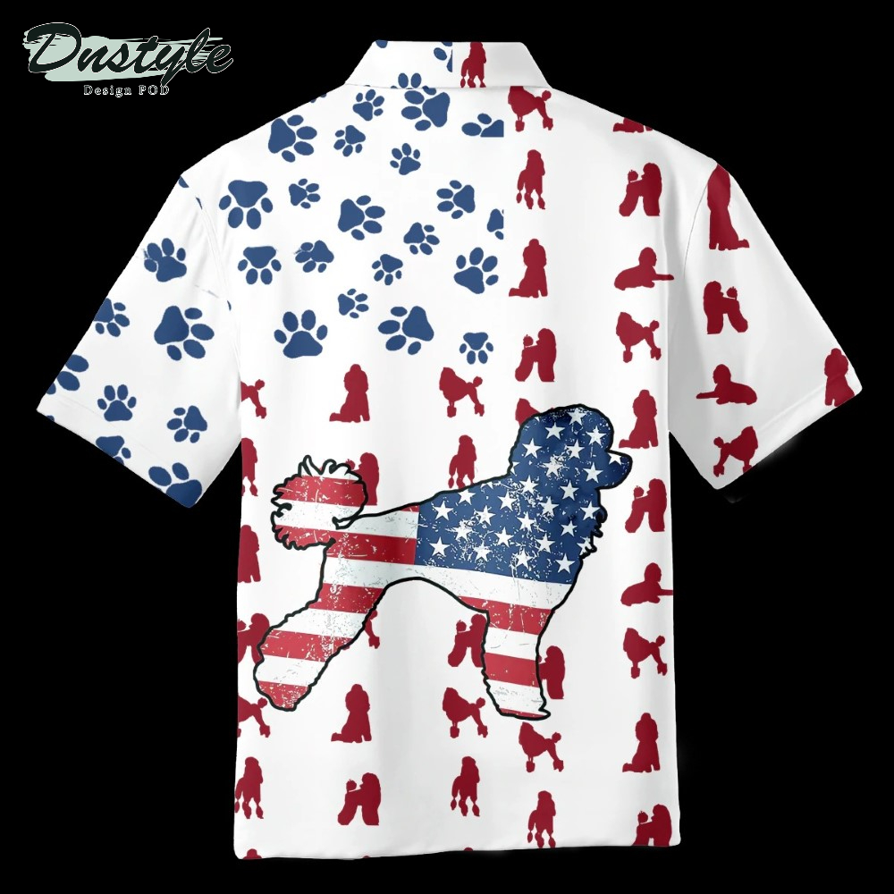 Poodles American Flag Hawaiian Shirt