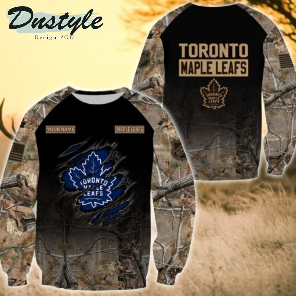 Toronto Maple Leafs Hunting Camo Personalized 3D Hoodie