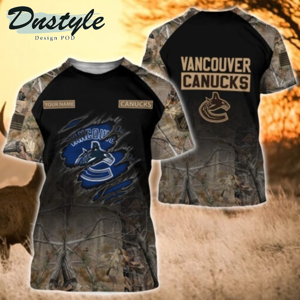 Vancouver Canucks Hunting Camo Personalized 3D Hoodie