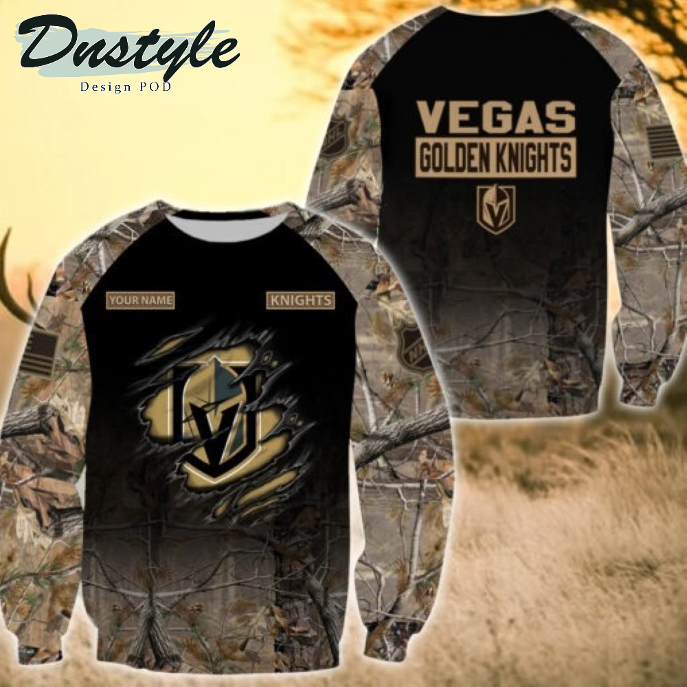 Vegas Golden Knights Hunting Camo Personalized 3D Hoodie