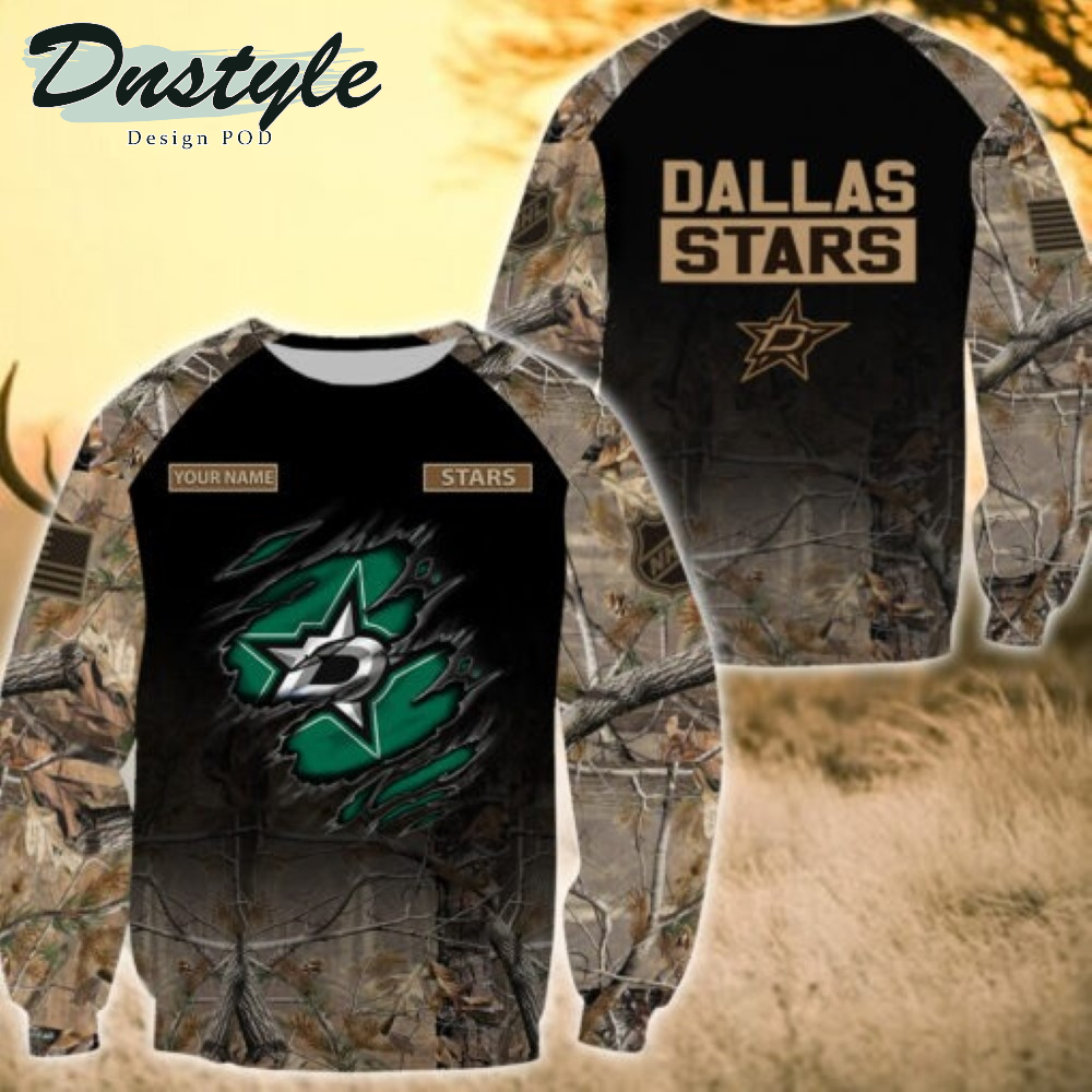 Dallas Stars Hunting Cam Personalized 3D Hoodie