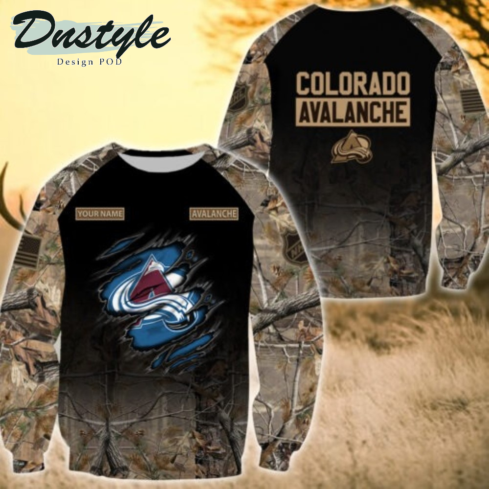 Colorado Avalanche Hunting Camo Personalized 3D Hoodie