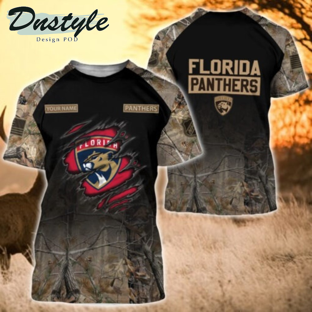 Florida Panthers Hunting Camo Personalized 3D Hoodie