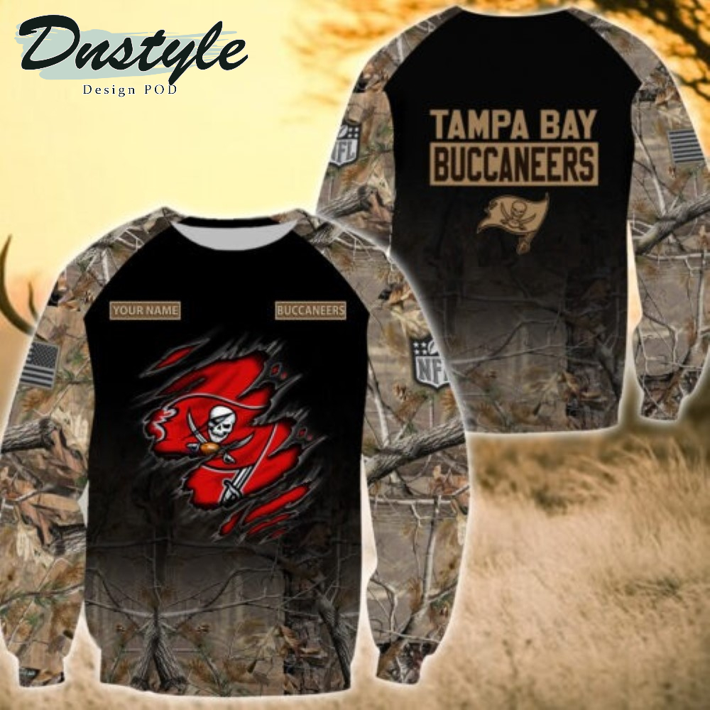 Tampa Bay Buccaneers Hunting Camo Personalized 3D Hoodie