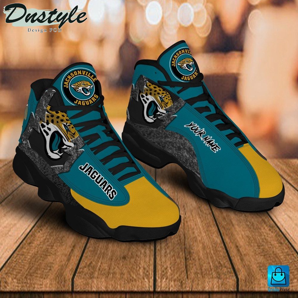 Jacksonville Jaguars Custom Name Air Jordan 13 Shoes Sneaker