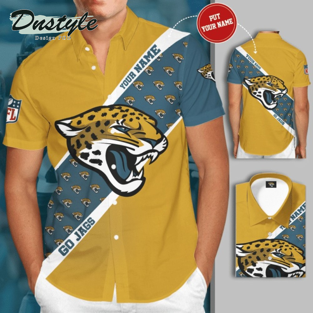 Personalized Jacksonville Jaguars Football Team Yellow Hawaiian Shirt