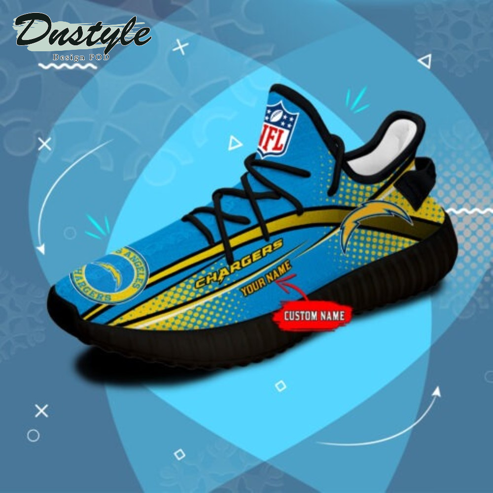 Los Angeles Chargers Personalized Yeezy Boots Sneakers