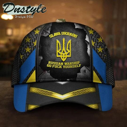 Slava Ukraini Russian Warship Go Fuck Yourself Yellow Hat