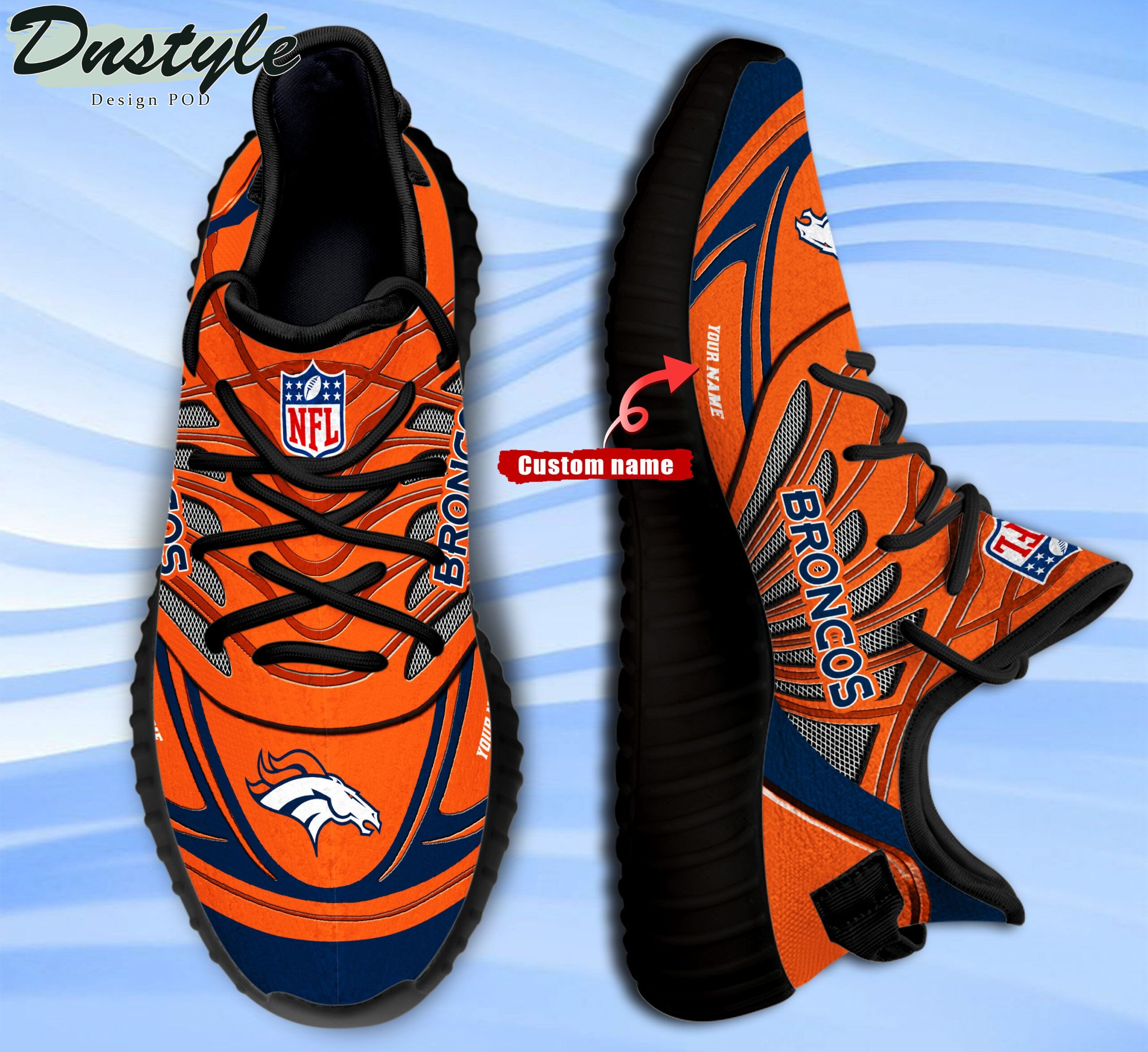 Denver Broncos Personalized Yeezy Boost