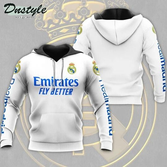 Real Madrid Emirates Fly Better 3d all over printed hoodie