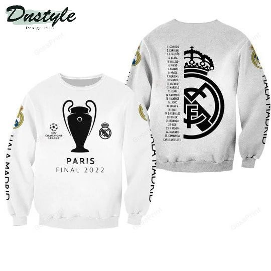 Paris final 2022 Real Madrid 3d all over printed hoodie