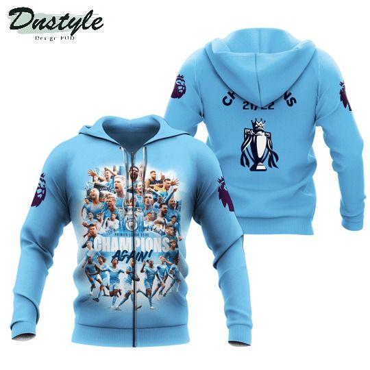 Manchester City Premier League Winners 3d all over printed hoodie