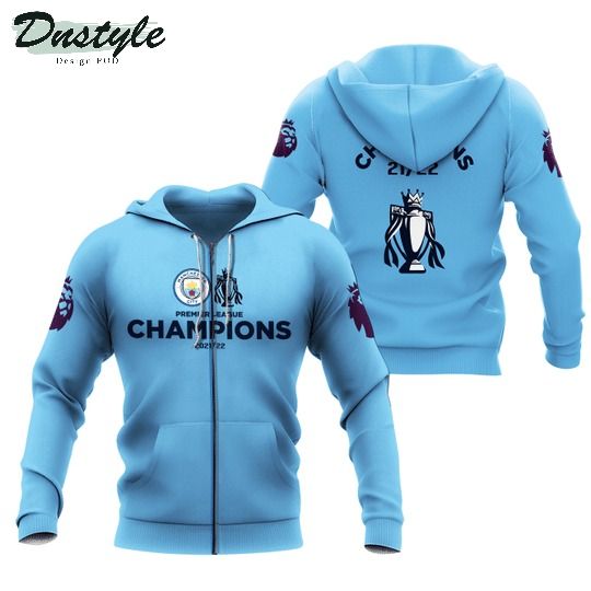 Manchester City Premier League Champion 2022 3d all over printed hoodie