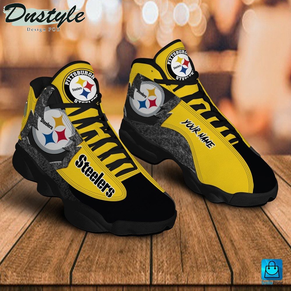 Pittsburgh Steelers Custom Name Air Jordan 13 Shoes Sneaker