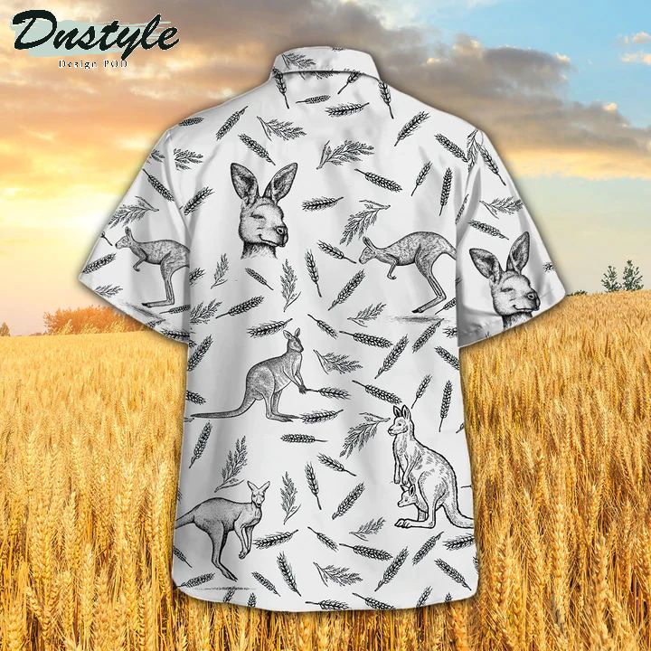 Kangaroo Pattern Hawaiian Shirt