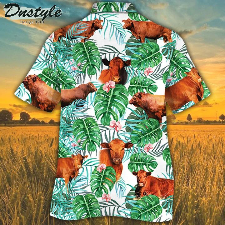 Red Angus Tropical Plant Hawaiian Shirt