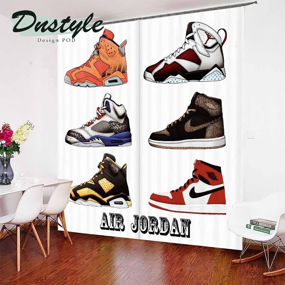 Air Jordan Sneakers Shoes Collection In White Luxury Brand Window Curtains