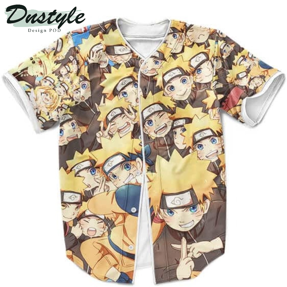 Naruto Uzumaki Shadow Clone Jutsu Chibi Baseball Shirt