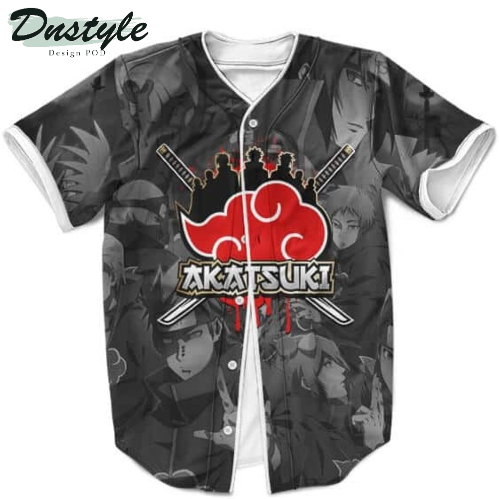 Akatsuki Members Pop Culture Art Design Gray Baseball Shirt