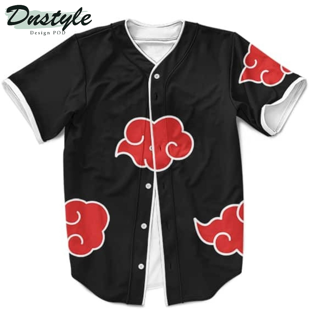 Akatsuki Clouds Uniform Cosplay Black Baseball Jersey