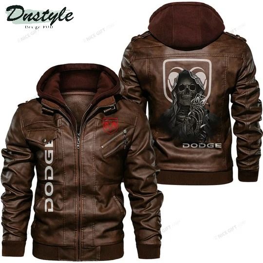 Dodge skull leather jacket