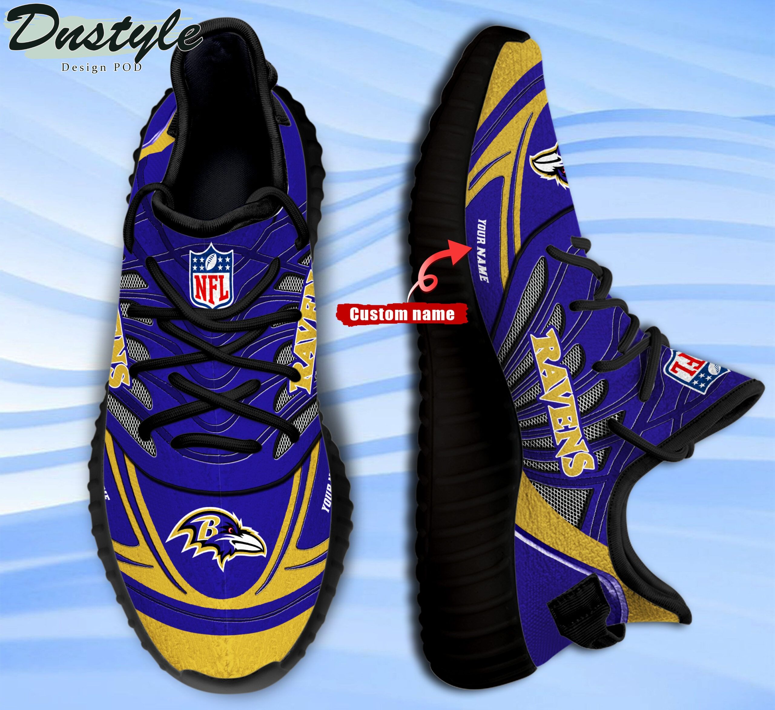 Baltimore Ravens Personalized Yeezy Boost