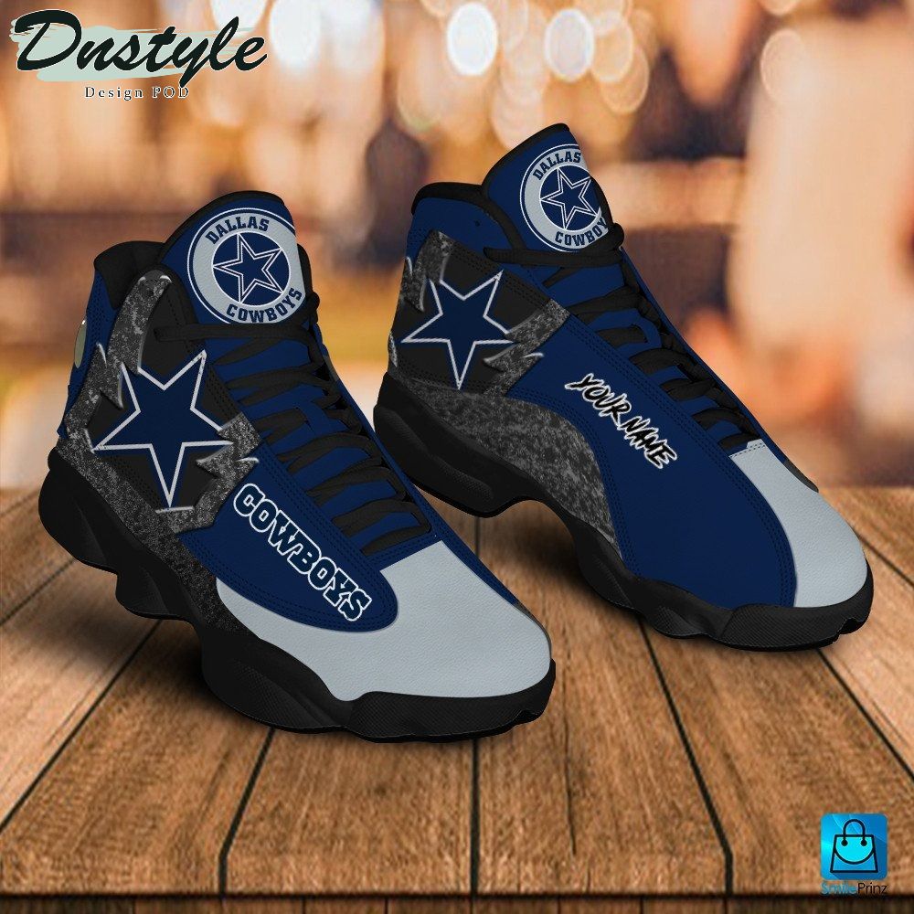 Dallas Cowboys Custom Name Air Jordan 13 Shoes Sneaker