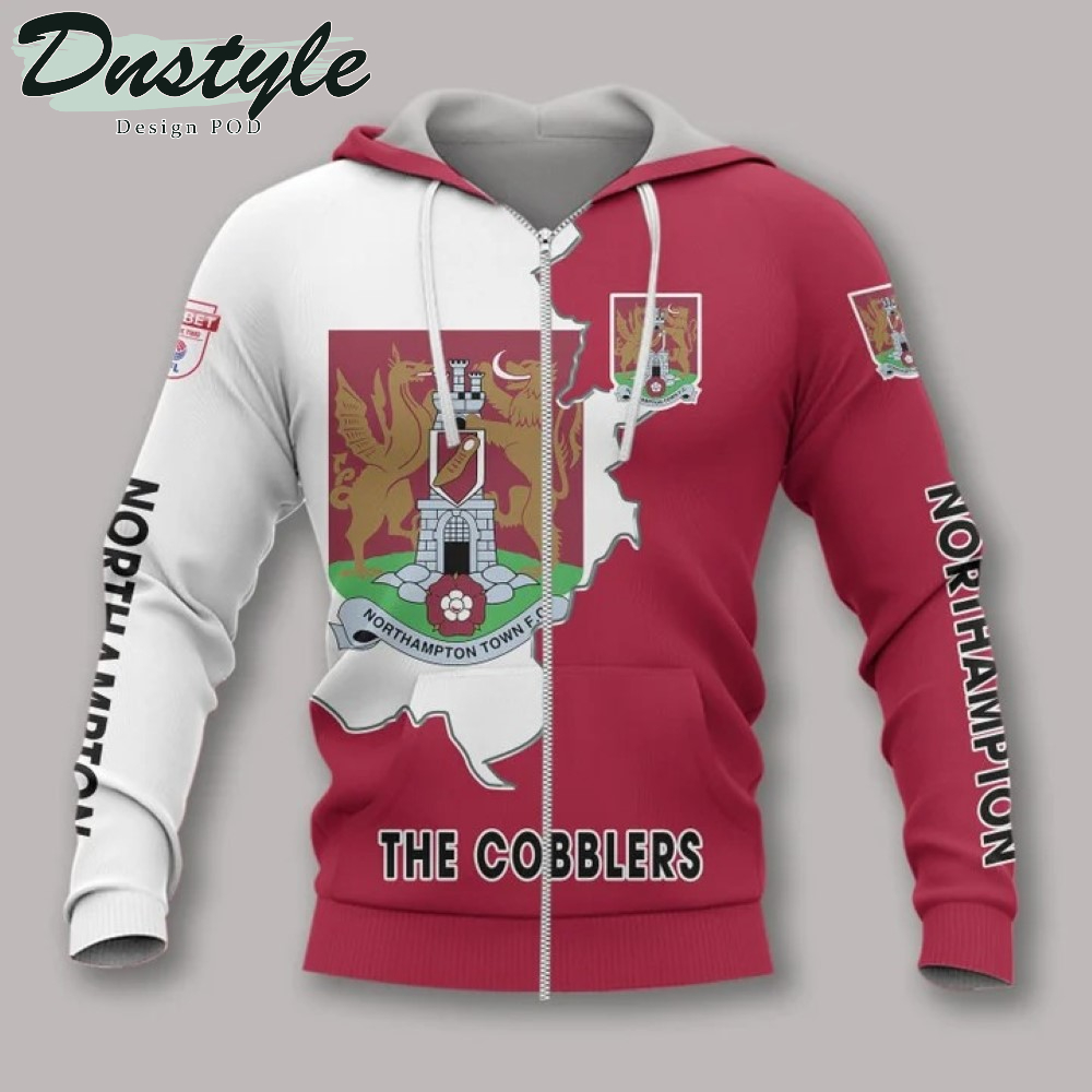Northampton Town F.C The Cobblers 3d All Over Printed Hoodie
