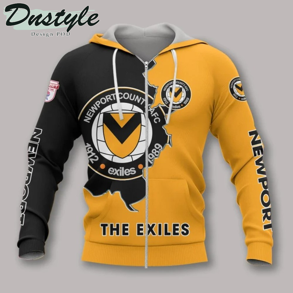 Newport County The Exiles 3d All Over Printed Hoodie