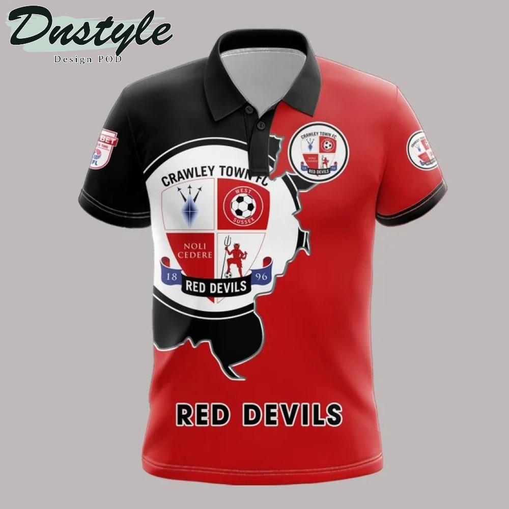 Crawley Town Red Devils 3d All Over Printed Hoodie