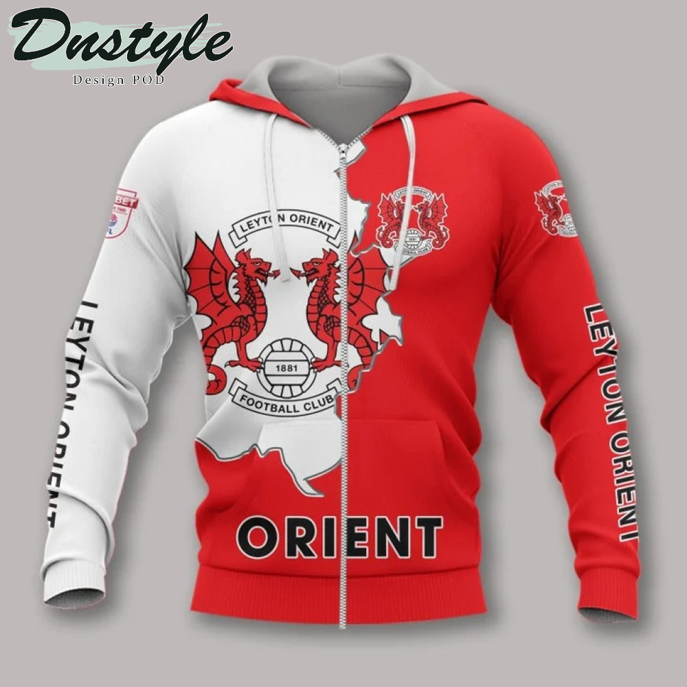 Leyton Orient 3d All Over Printed Hoodie