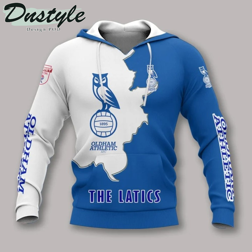 Oldham Athletic The Latics 3d All Over Printed Hoodie