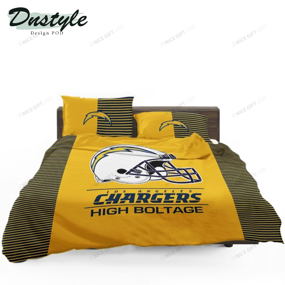 NFL Los Angeles Chargers High Boltage Bedding Set