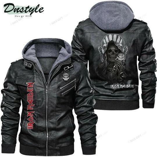 Iron Maiden skull leather jacket