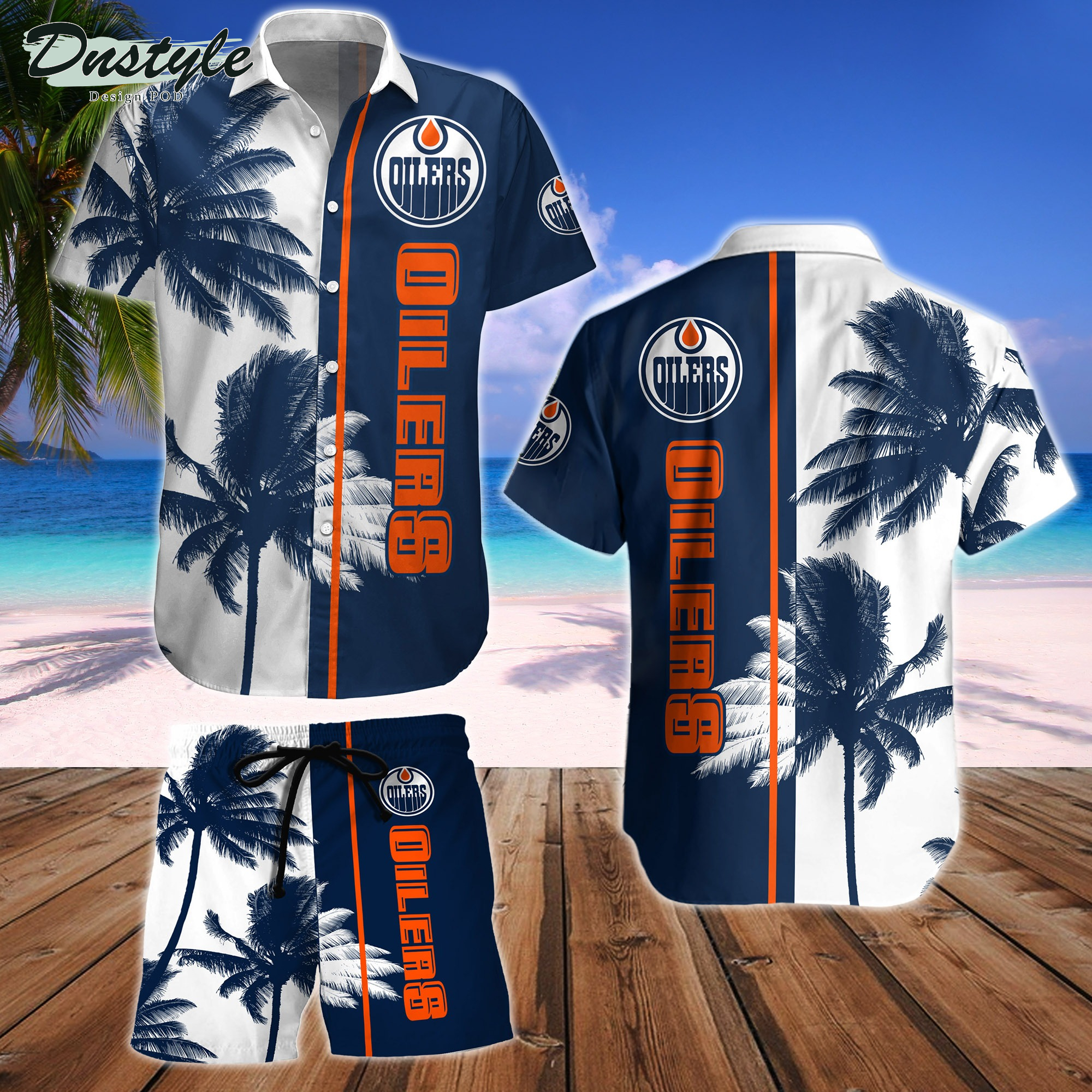 Edmonton Oilers Hawaiian Shirt And Short