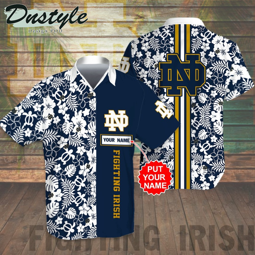 Personalized Notre Dame Fighting Irish Hawaiian Shirt And Short