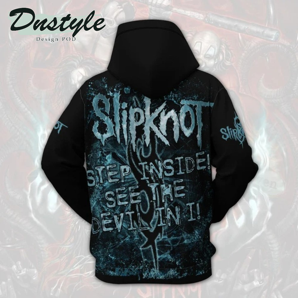Slipknot step inside see the devil 3d all over printed hoodie