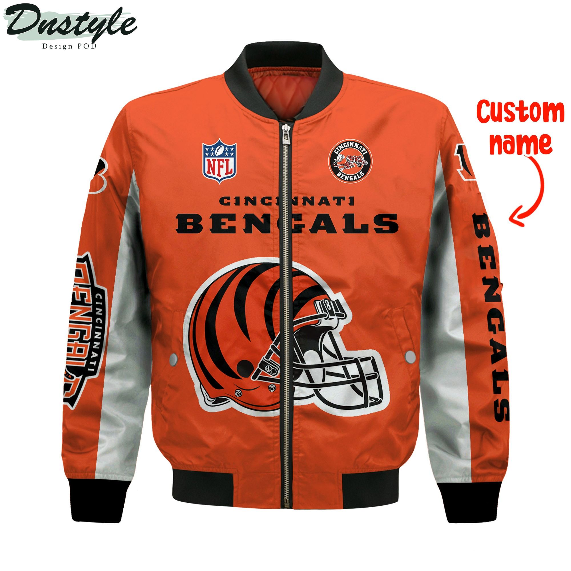 Cincinnati Bengals NFL Mascot Super Bowl LVI Champions 2021 Custom Name Bomber Jacket