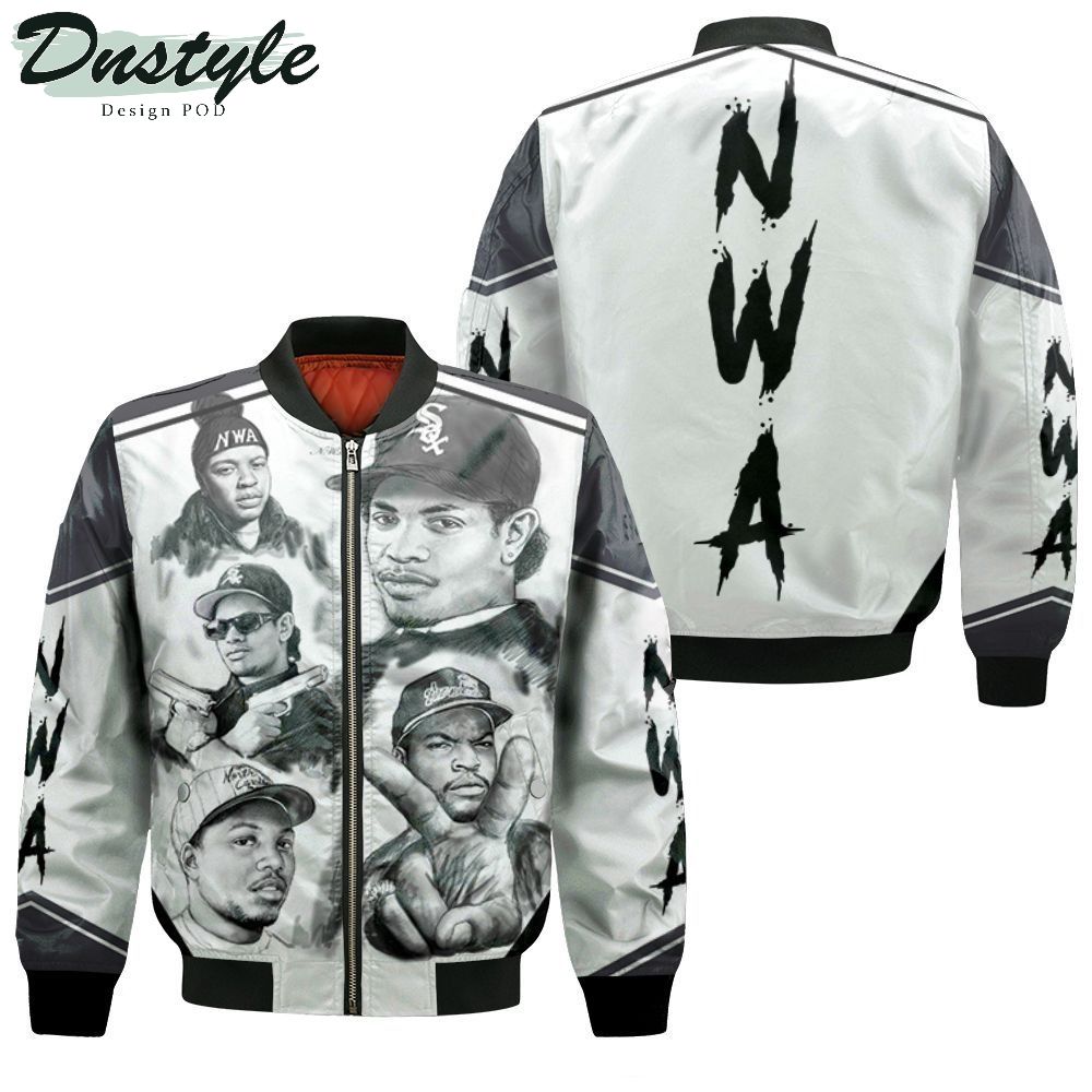 N.W.A. Group Member S Black And White Bomber Jacket