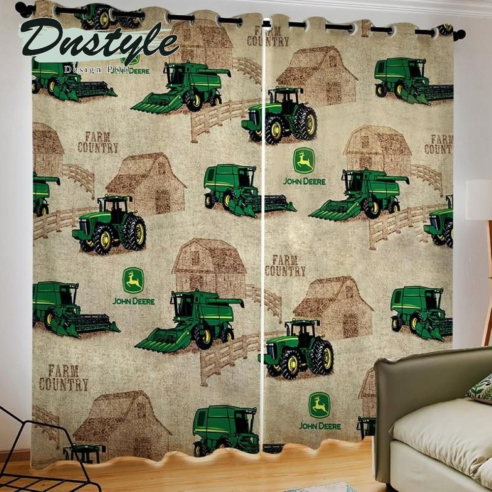 John Agriculture Tractor Deere And Cottages Luxury Brand Window Curtains