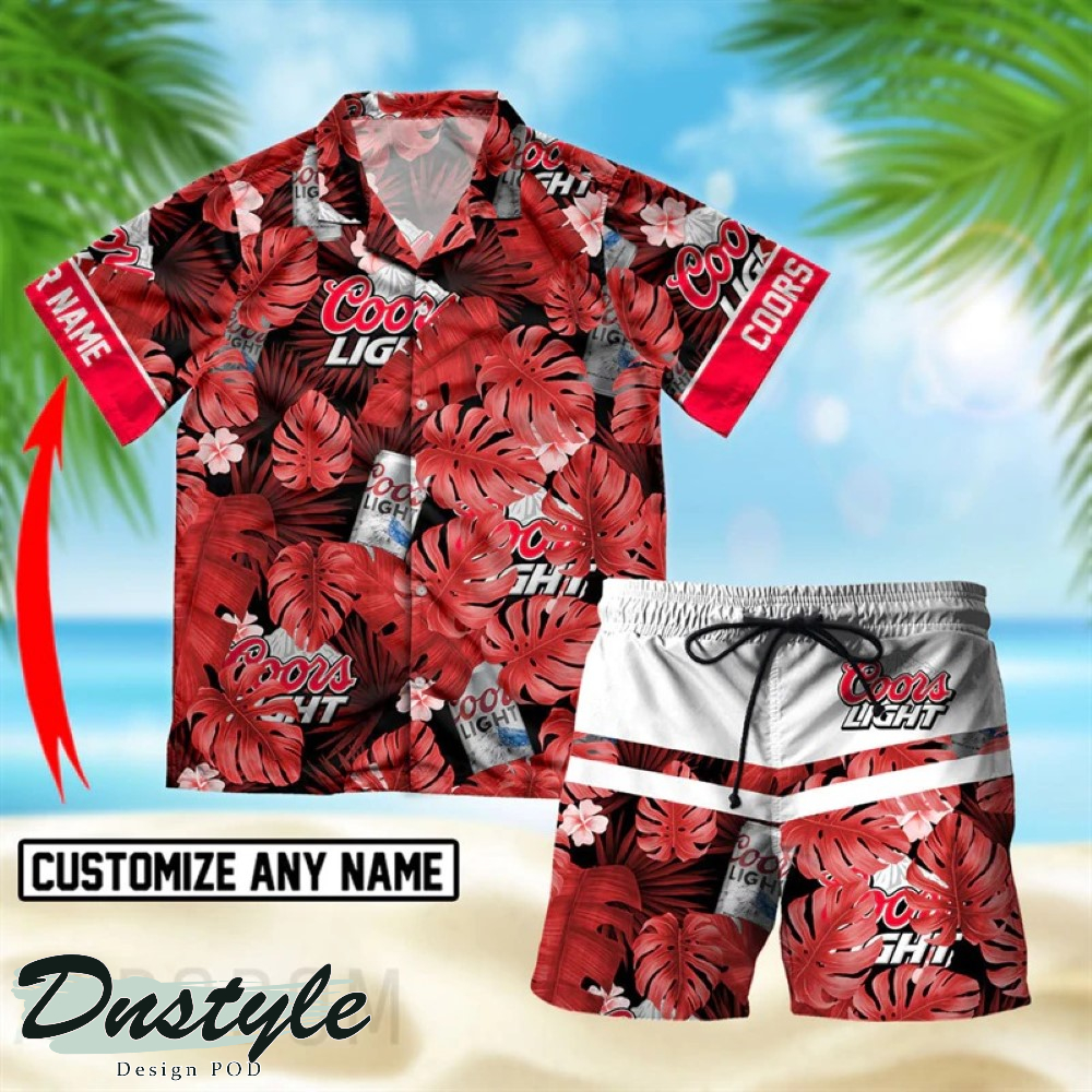 Personalized Tropical Coors Light Hawaiian Shirt And Short