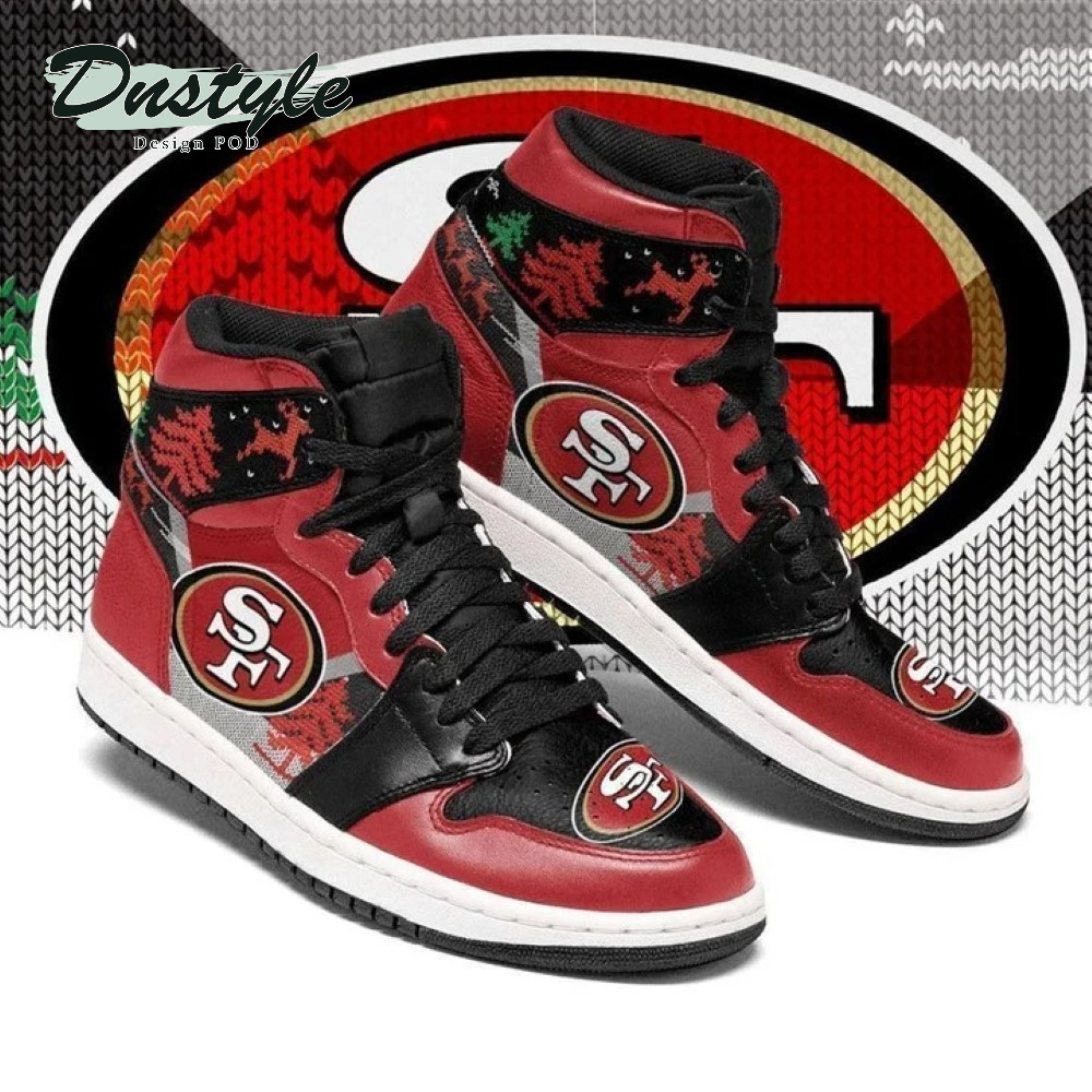 Christmas San Francisco 49Ers Nfl High Air Jordan 1 Shoes Sneaker