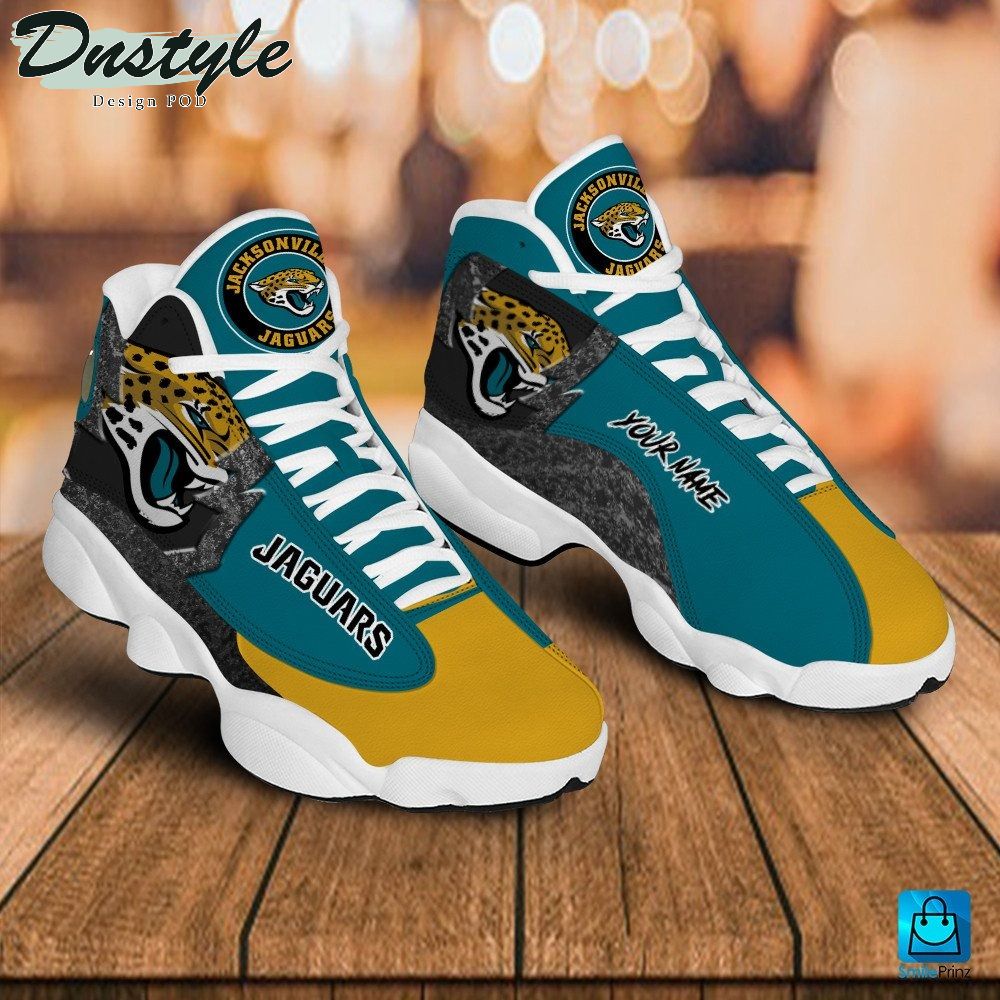 Jacksonville Jaguars Custom Name Air Jordan 13 Shoes Sneaker
