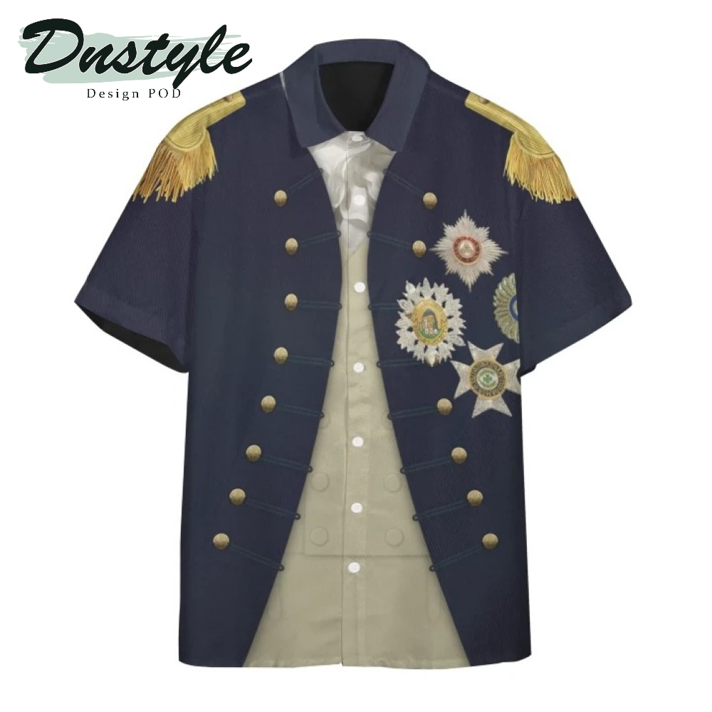 Nelson Uniform as worn at Trafalgar Napoleonic Wars British Navy Custom Hawaiian Shirt