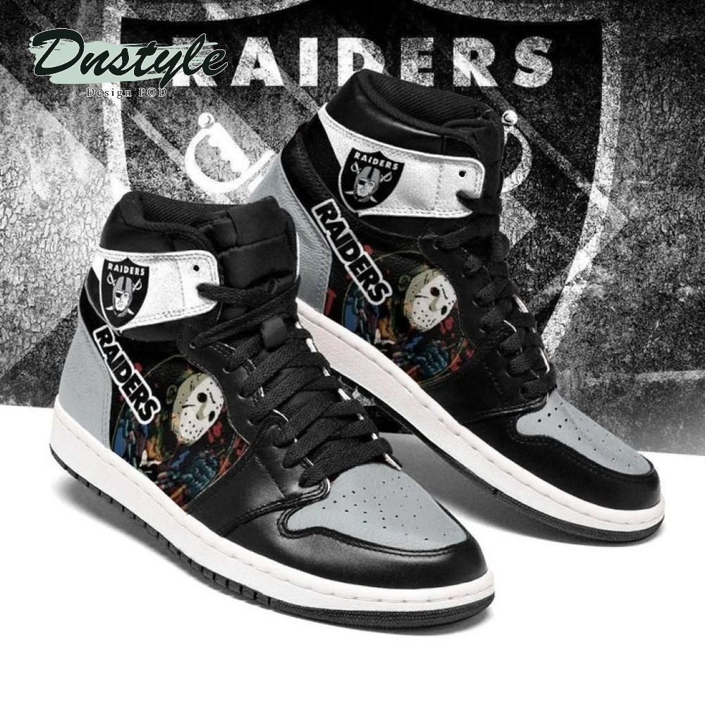 Oakland Raiders Nfl High Air Jordan 1 Shoes Sneaker